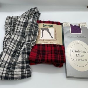 Vintage fashion tights - set of 3